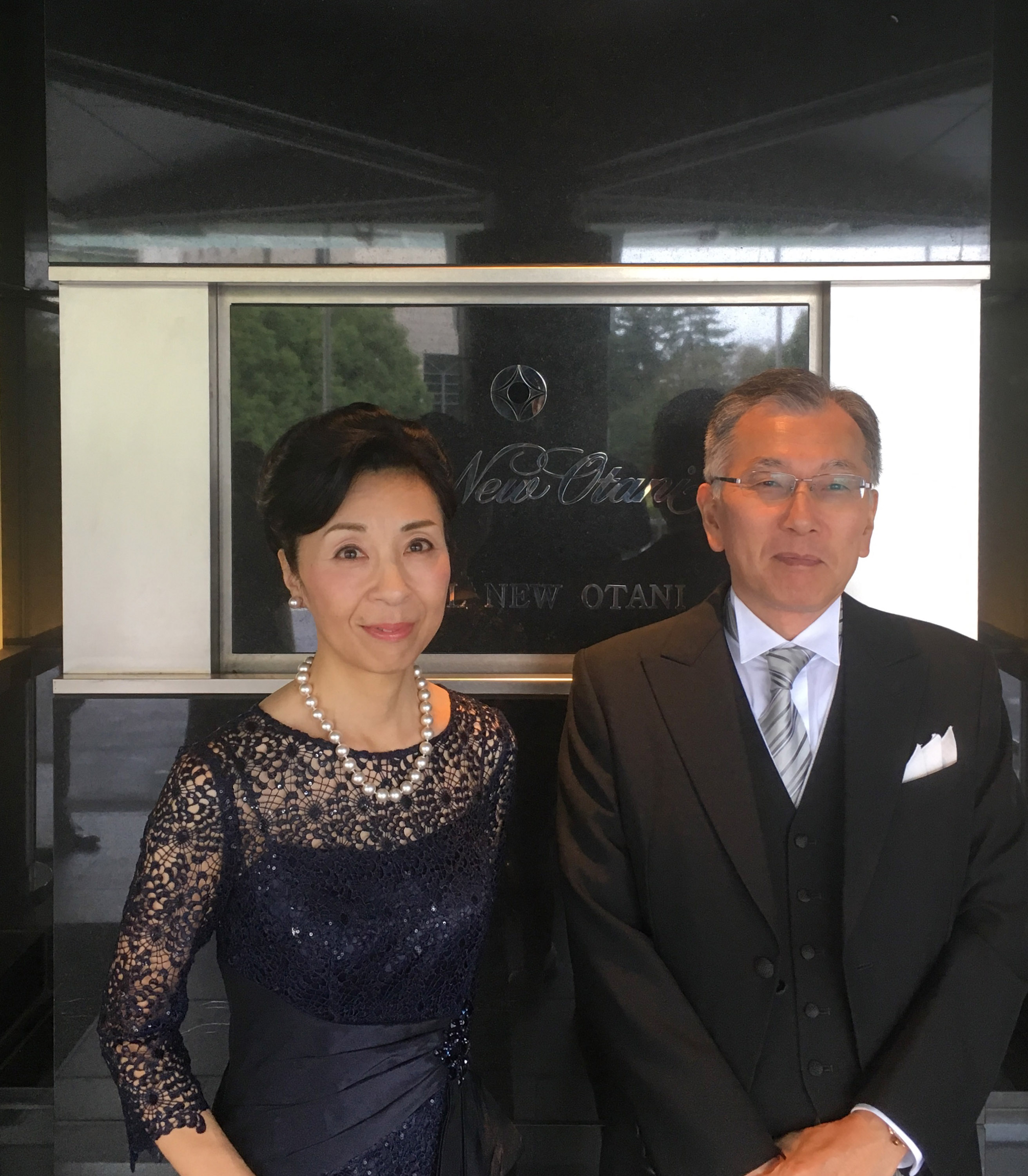 実際の結婚式 母親 フォーマルドレスL015ネイビー